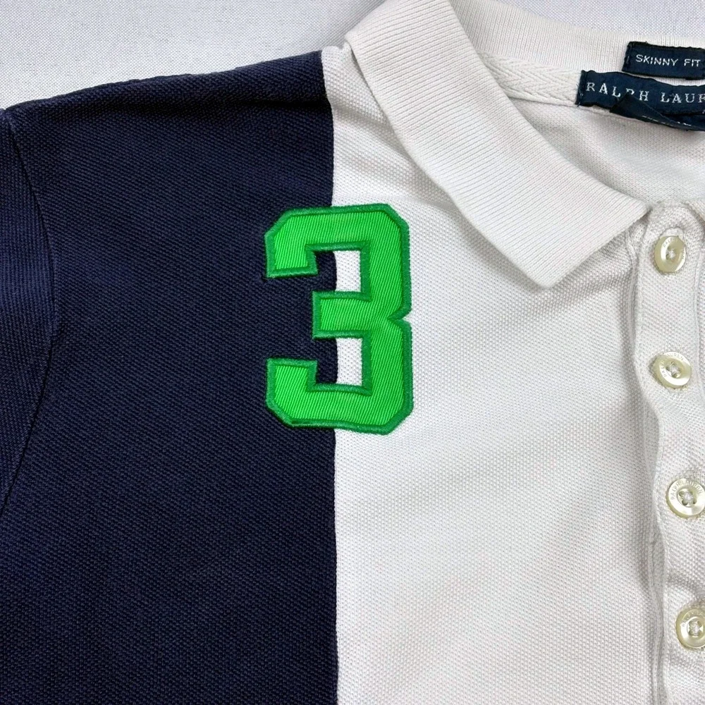 Ralph Lauren Polo Shirt Kids XL 100% Cotton‎ Color Block RLC Equestrian #3